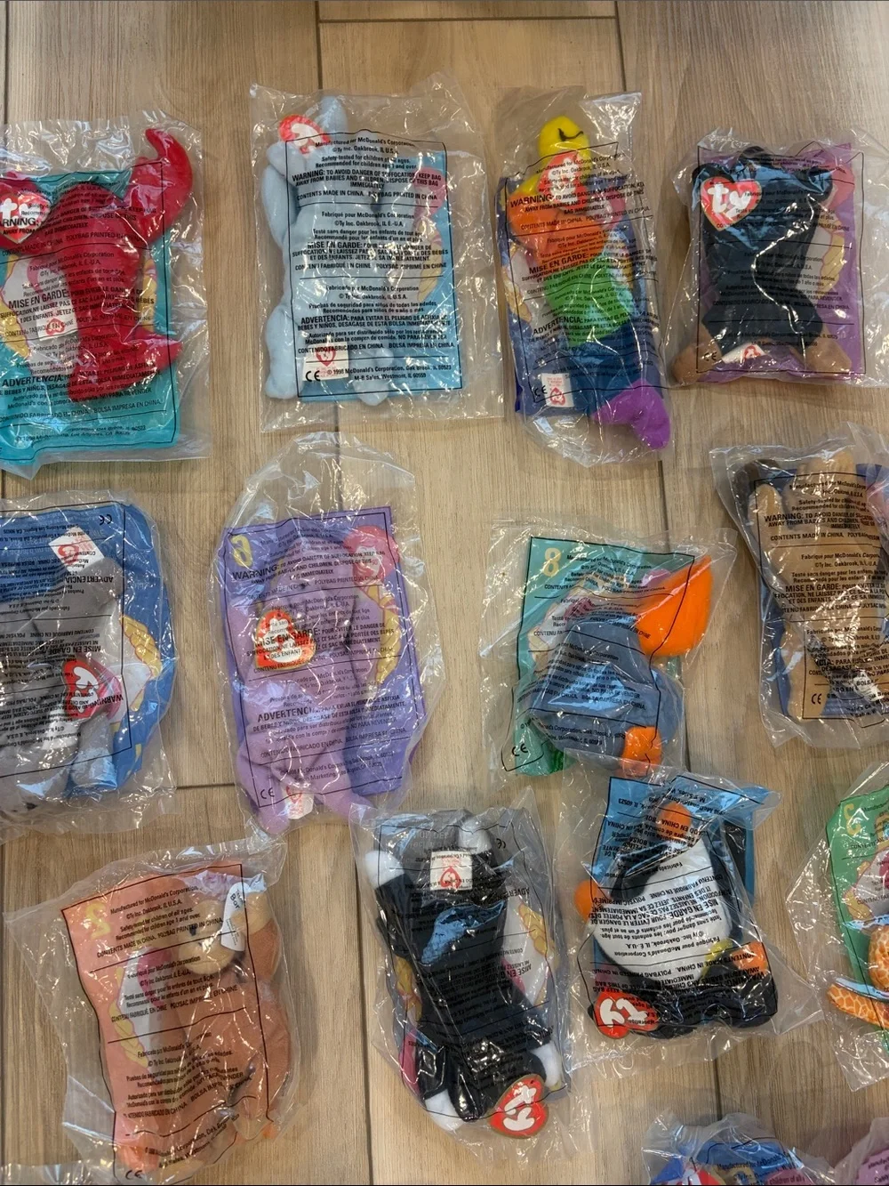 Vintage McDonalds Ty Beanie Babies Assorted Plush Pack